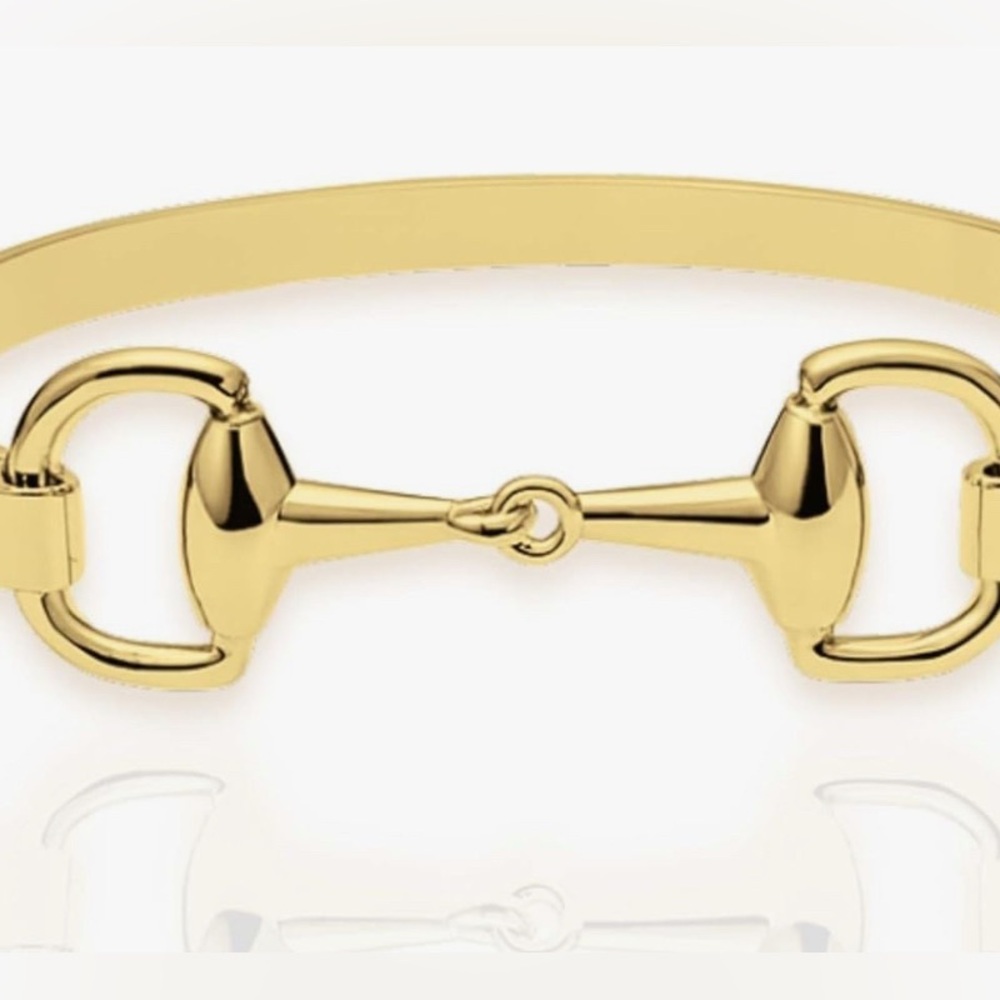 Gorgeous upscale Neiman Marcus 18KT Gold Vermeil Horse Bit Bracelet - Picture 4 of 4